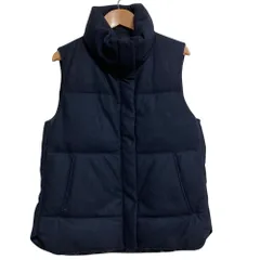 美品 Theory セオリー スタンドカラー ダウンベスト サイズS ネイビー レディース 古着 中古 USED