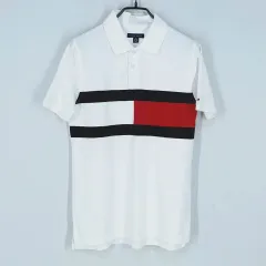 Tommy Hilfiger トミーヒルフィガー ジュニア ポロシャツ 白 XL (16-18) (HU38629)