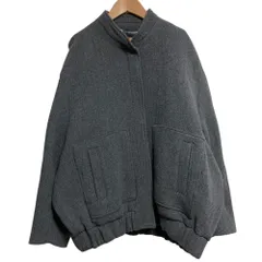 美品 ZARA ザラ MANTECO生地 ウール メルトン オーバーサイズ ジャケット ブルゾン サイズXS～S グレー レディース 古着 中古 USED