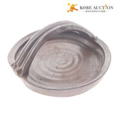 ■ Kei Fujiwara Hand-held Bowl, Bizen Ware, Japanese Art, Handled, Antique, Period Piece, Fine Art, Old Art, with Wooden Box