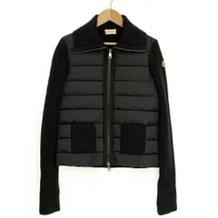 美品 MONCLER モンクレール ニットコンビ ダウンジャケット XS ネイビー レディース 古着 中古 USEDのサムネイル