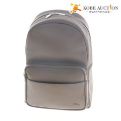 ■ LACOSTE ラコステ リュック バックパック 鞄 NH4430HC ファスナー ポケット メンズ 000 ブラウン 付属品付き