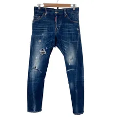 美品 DSQUARED2 ディースクエアード Sexy Twist Jean スキニーデニムパンツ S74LB0416 サイズ44 インディゴ メンズ 古着 中古 USED