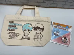 【N4-94】△ 黒子のバスケ　ミニトートバック　一番くじ　K賞　~放課後　ver.2~ 缶バッジセット　　まとめ売り　2点セット