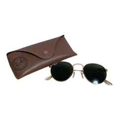 良品 RAY-BAN レイバン ラウンドメタル サングラス RB3447 ゴールドカラーフレーム イタリア製 メンズ 古着 中古 USED