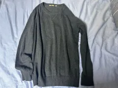 UNIQLO(ユニクロ) ラウンドネック ニット セーター ダーク チャコールグレー