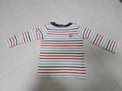 ミッキーハウス ダブルB ストライプ 長袖 Tシャツ 100