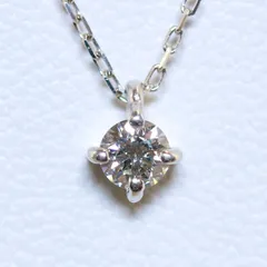 美品 エテ ブライト 0.10ct プラチナ ネックレス ete/24-1185S