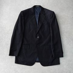 美品 ダンヒル[2XL カシミヤ混]テーラードジャケット グリーンネイビー