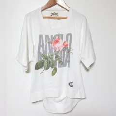 良品 Vivienne Westwood ヴィヴィアンウエストウッド アングロマニア ロゴ フラワープリント 半袖 Tシャツ カットソー 38 ホワイト レディース 古着 中古 USED