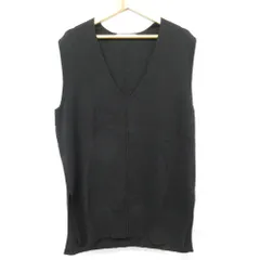 美品 25SS JOURNAL STANDARD relume ジャーナルスタンダード レリューム Vネックニットベスト Fサイズ ブラック レディース 古着 中古 USED
