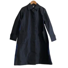 美品 PS paul smith ピーエスポールスミス ステンカラーコート スプリングコート サイズ38 ブラック レディース 古着 中古 USED