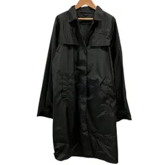 美品 PRADA プラダ ポケッタブル パッカブル レインコート ステンカラーコート サイズL ブラック レディース 古着 中古 USEDのサムネイル