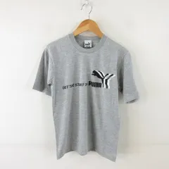 プーマ PUMA スポーツウェア Tシャツ 半袖 プリーツ グレー 150 *A985
