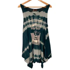 美品 ANDY WARHOL BY HYSTERIC GLAMOUR アンディウォーフォル ヒステリックグラマー タイダイタンクトップ サイズF ブルー レディース 古着 中古 USED