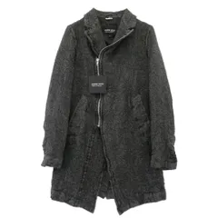 COMME des GARCONS HOMME DEUX コムデギャルソンオムドゥ 25AW DP-C002-051 製品加工ウール縮絨 ジップアップ ロングコート ジャケット グレー系 XS【極上美品】【中古】 COMME des GARCONS HOMME DEUX コムデギャルソンオムドゥ 25AW DP-C002