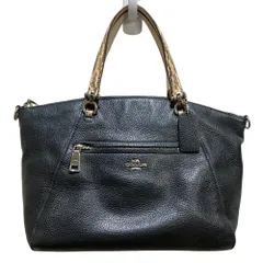美品 COACH コーチ プレーリー サッチェル パイソン トートバッグ ハンドバッグ F88561 ブラック レディース 古着 中古 USED