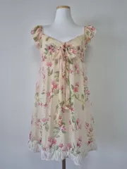 ヴィンテージ 森ガール ノースリーブ ワンピース