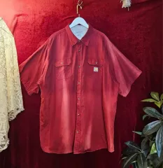 Carhartt カーハート in Mexico ヴィンテージ ウォッシュ ワークウェア バーガンディ 半袖 Tシャツ