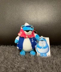 (新品/正規品)ジンロ カエル キーホルダー スタンディング ブルー ぬいぐるみキーリング 11cm