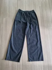 ワイドフィット バンディング ブラックデニム