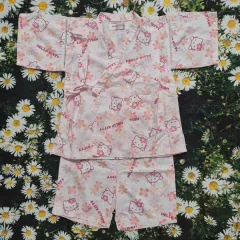 Hello kitty ハローキティ 甚平 浴衣 上下セット セットアップ キッズ 90