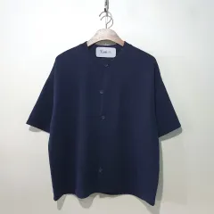 SS新作) KNITTED ラウンド 半袖 カーディガン 5color