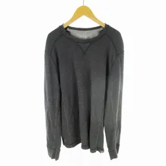 エディーバウアー EDDIE BAUER サーマル ワッフル ロンTシャツ 長袖 チャコールグレー M コットン トップス