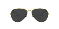 新品 Ray-Ban (レイバン) サングラス RB3025 AVIATOR LARGE METAL LEGEND GOLD WITH POLAR BLACK LENS