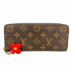 ルイ・ヴィトン(Louis Vuitton) ルイ・ヴィトン 長財布 モノグラム ポルトフォイユクレマンス フラワーチャーム M62940 ブラウン コクリコレディース