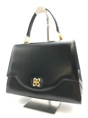 極美品 ジバンシー ハンドバッグ 4Gロゴ Vフラップ 冠婚葬祭 