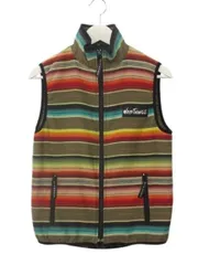 ワイルドシングス WILDTHINGS ジップアップベスト XS 中綿 リバーシブル ノースリーブ マルチカラー カーキ トップス