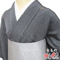 特選 紬地 着物 中古 リサイクル 正絹 袷 カジュアル 鳥獣戯画 枯色 身丈162.5cm 裄64cm M きもの北條 A1319-7 特選 紬地 着物 中古 リサイクル 正絹 袷 カジュアル 鳥獣戯画 枯色