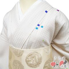 特選 夏物 夏着物 反物 浴衣 着物 未仕立て 新古品 麻 カジュアル 竺仙