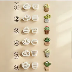 No.505 クレイカッター サボテン 植木鉢 粘土型 ポリマークレイ 多肉植物 ハンドメイドクレイカッター サボテン 植木鉢 粘土型 ポリマークレイ 多肉植物 ハンドメイド