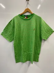 ピ631⚫︎TOMMY HILFIGER⚫︎トミーヒルフィガー⚫︎メンズ⚫︎Tシャツ⚫︎ボーダー⚫︎刺繍⚫︎タグ付き⚫︎size XL⚫︎緑×黄緑