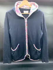 ツモリチサト（TSUMORI CHISATO）花柄がデザイン ネイビー ジップアップパーカー サイズ2 中古レディースのサムネイル