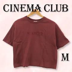 CINEMA CLUB シネマクラブ トップス Tシャツ カットソー 半袖 きれいめ カジュアル レディース エンジ M