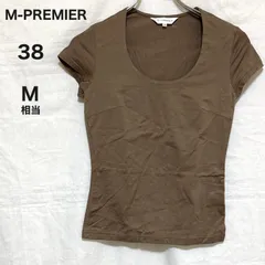 M-PREMIER エムプルミエ サイズ38 M相当 Uネック 半袖カットソー レディース 無地 シンプル きれいめ 上品 通勤 オフィス カジュアル 春夏 トップス シャツ・カットソーレディース【古着】【中古】【送料無料】のサムネイル