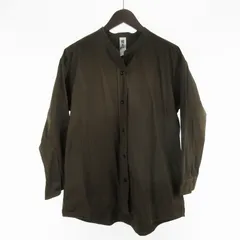 マーガレットハウエル MHL. 22SS COMPACT COTTON POPLIN カラーレス シャツ 長袖 ブラウス 595-2253502 オリーブ トップス