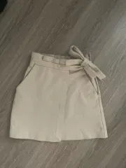 H&M リボン スカート ベージュ アイボリー リネン ZARA Mango COS ARKET