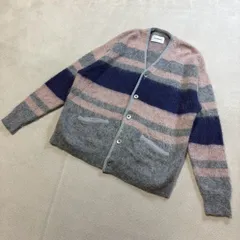 FILL THE BILL （フィルザビル） モヘヤウール混 長袖カーディガン ニットカーディガン ストライプ柄 レディースSサイズ ユニセックス 男女兼用可能