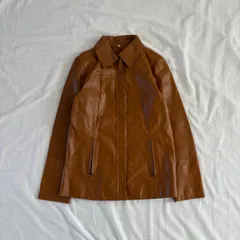 vintage レザージャケット 本革 山羊革 ショート丈 キャメル ブラウン