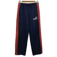 プーマ ジャージ パンツ シャドーストライプ ネイビー✕レッド L