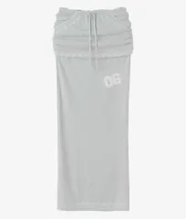 SCULPTOR(スカルプター) シャーリング レイヤード マキシ スカート グレー