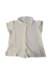 ファミリア 刺繡 綿 半袖 ブラウス 130