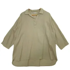 UNIQLO ユニクロ オーバーサイズ ブラウス UNI L リネン ブレンド