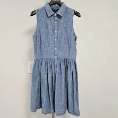 ポロ キッズ XL 16歳 160号 ノースリーブ デニム ONE PIECEドレス C-ONE-058