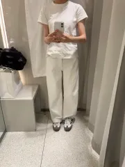 ZARA(ザラ) 白 デニム パンツ