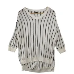 INGNI クリーム ストライプ ニット M アクリル